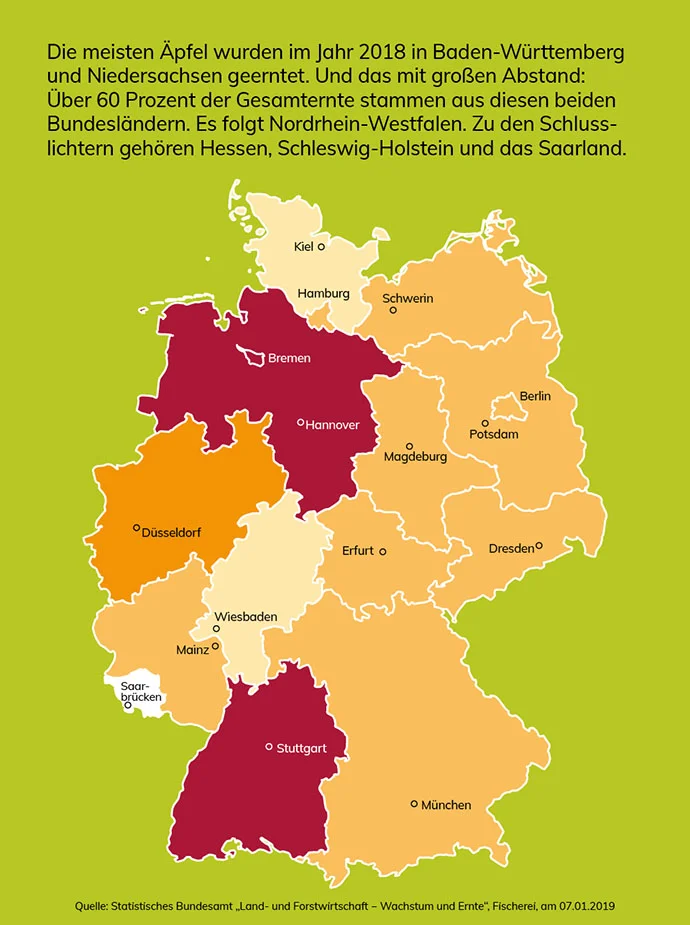 Apfelernte Deutschlandkarte