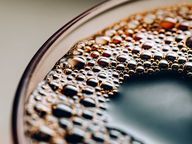 Nahaufnahme schwarzer Kaffee