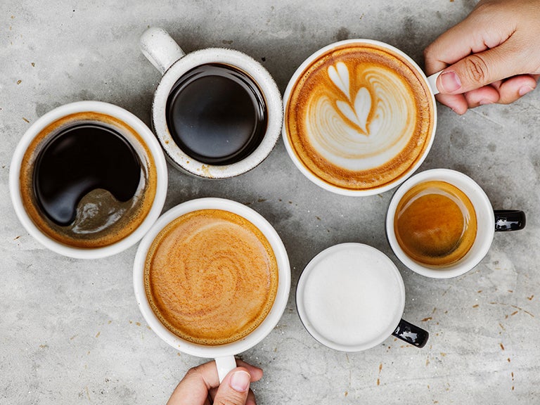 Verschieden Arten von Kaffee