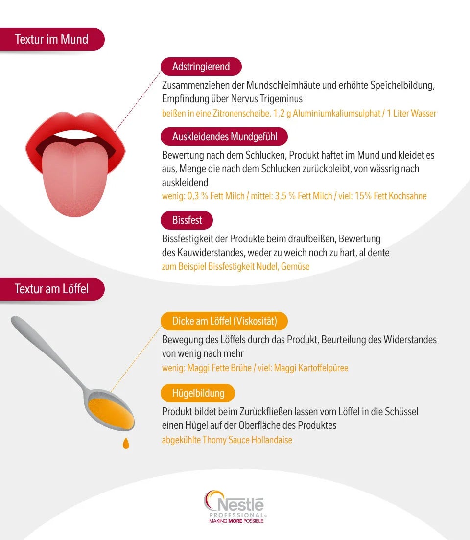 Abbildung verschiedene Texturen im Mund