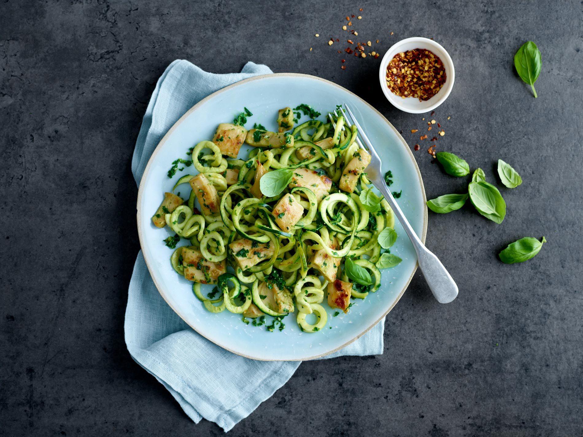 Vegane Filet-Streifen Pesto