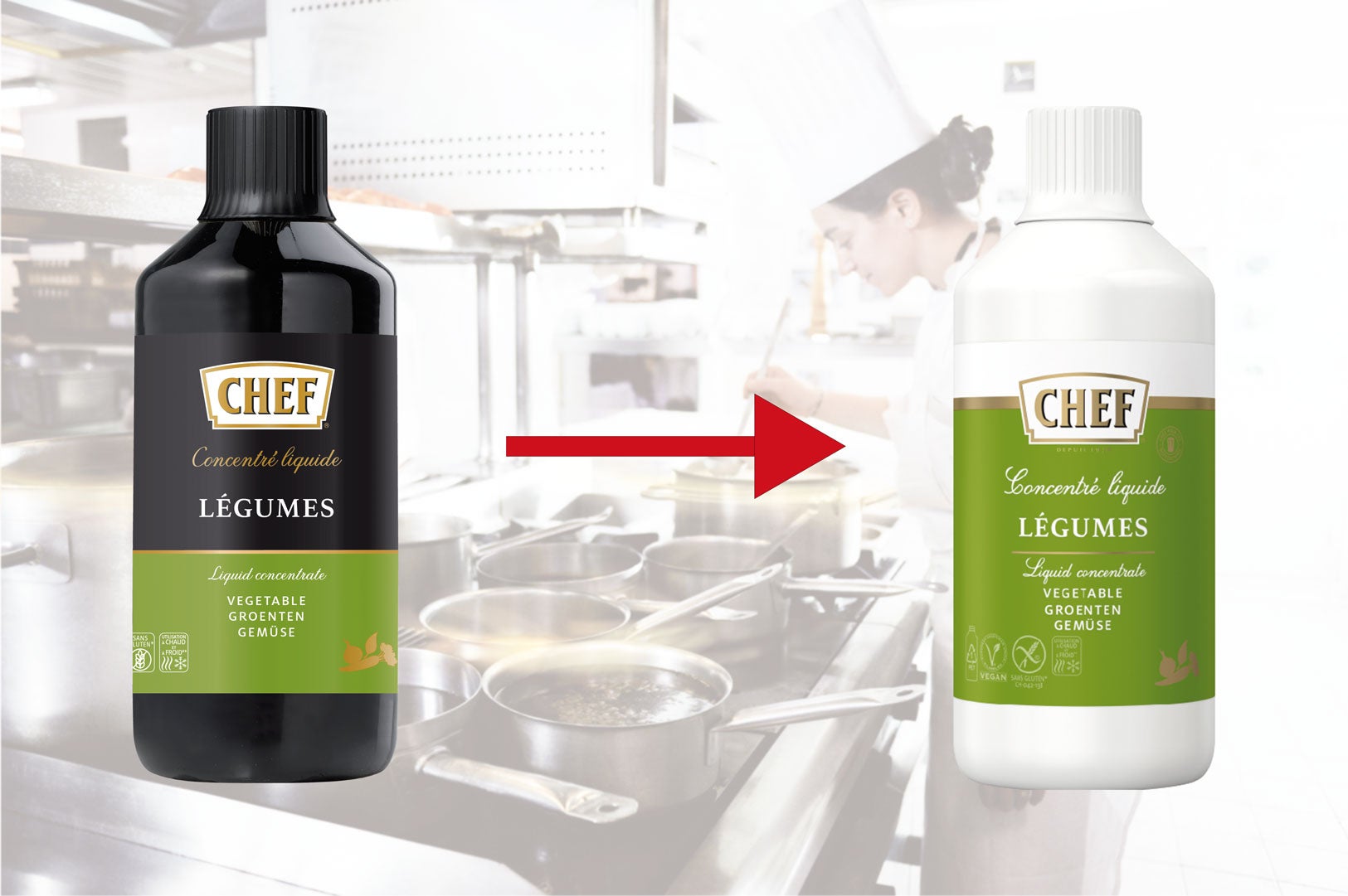 CHEF Verpackung Umstellung Nachhaltigkeit PET