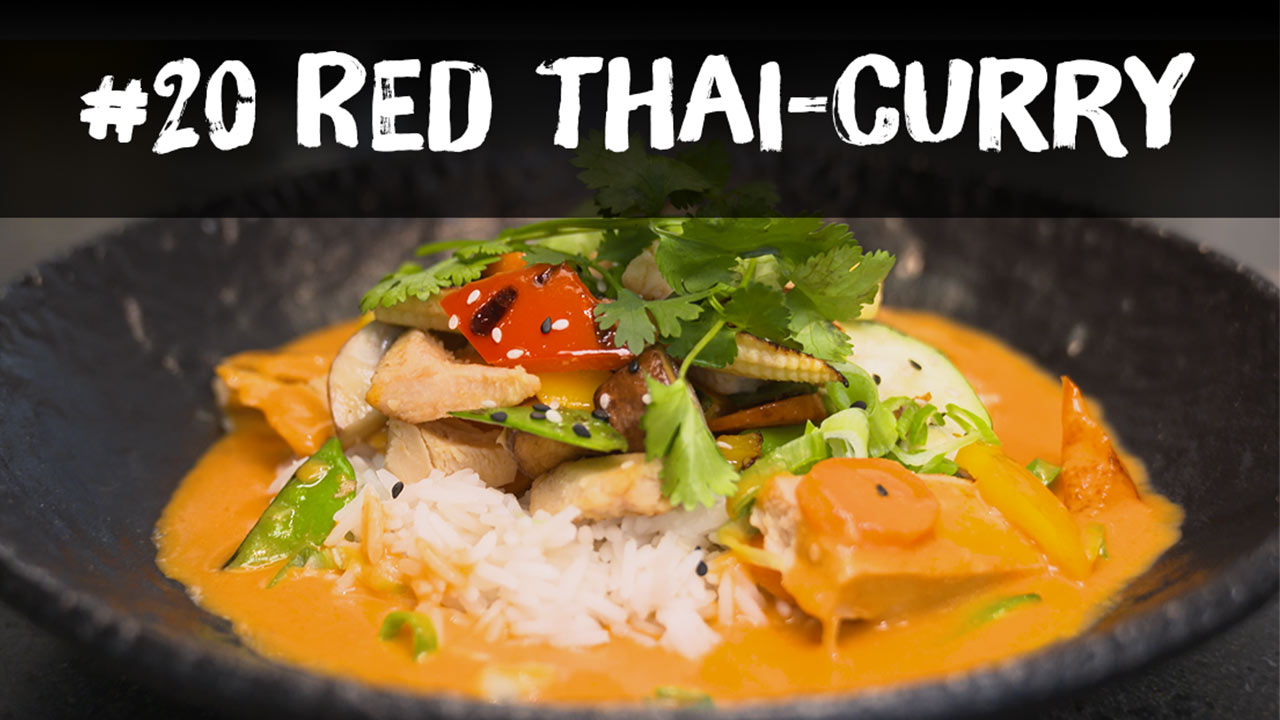 Red Thai Curry mit veganen Filet-Streifen veganes Rezept
