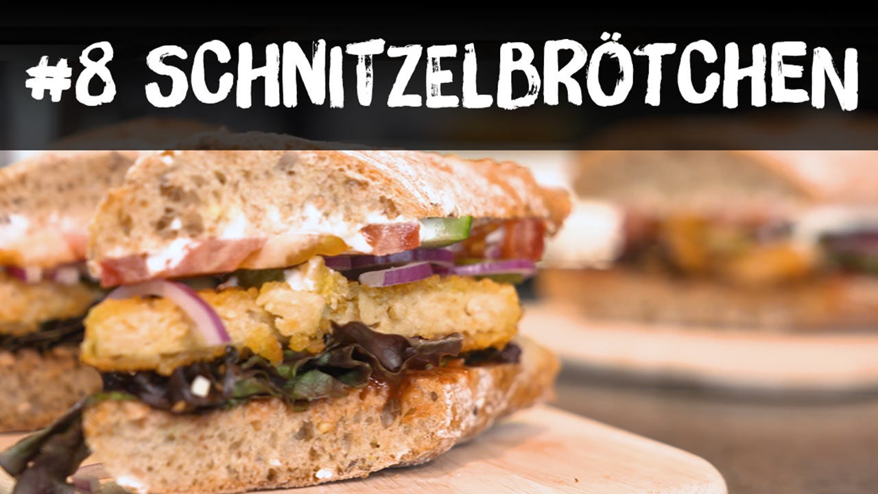 Veganes Schnitzelbrötchen veganes Rezept