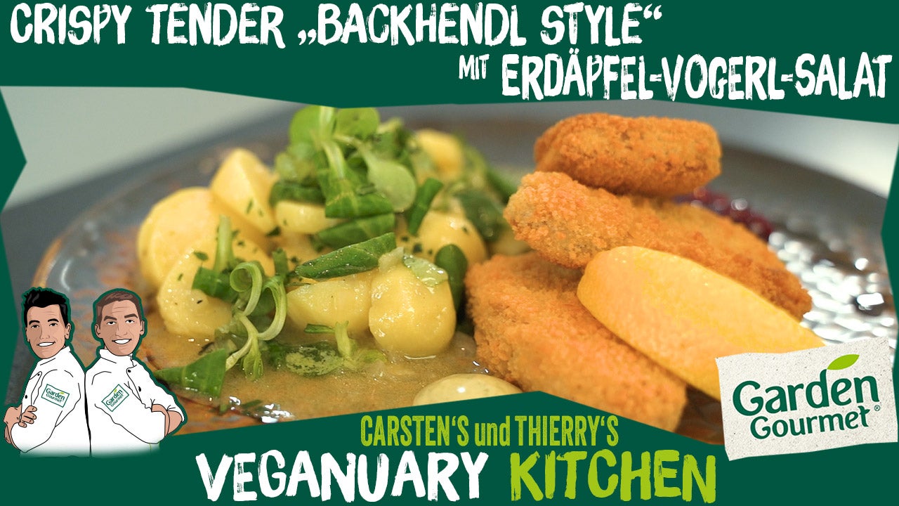 Crispy Tenders „Backhendl Style“ mit Erdäpfel Vogerl Salat