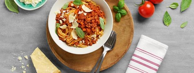 Spaghetti Bolognese mit veganem Hack