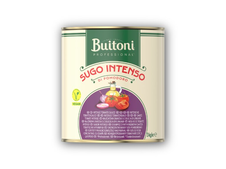 Buitoni Sugo Intenso mit Schatten Vegan Logo
