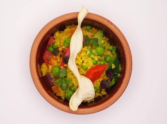Vegane Graupen Paella
