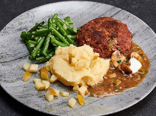 Stroganoff veganes Hacksteak