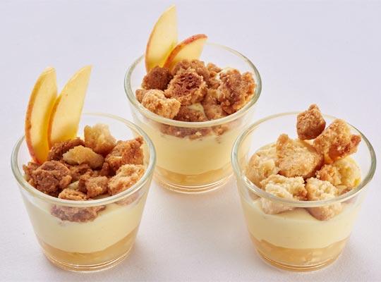 Vanille Brot Pudding mit Crumble