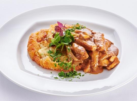 Züricher Geschnetzeltes von Pilzen