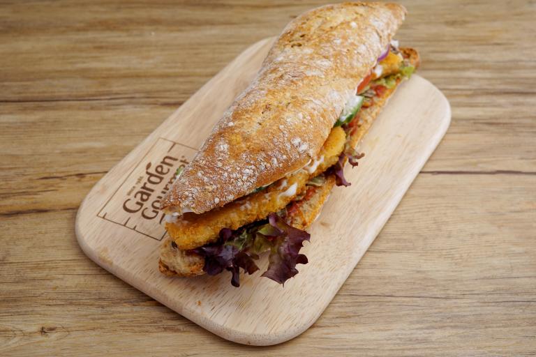 Veganes Schnitzelbrötchen