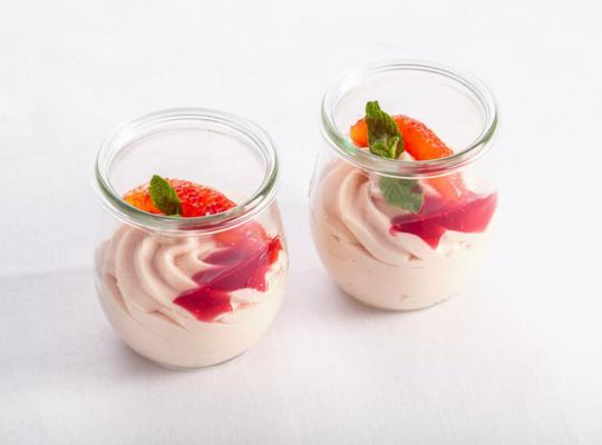 Blutorangen-Joghurt-Creme