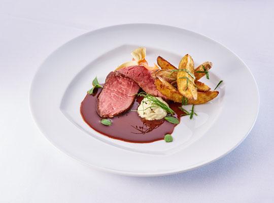 Roastbeef mit Jus von schwarzen Tee