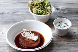 Garden Gourmet - Japan - Teriyaki Burger mit Tempura Gemüse und Zitronen Nori Dip