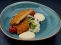 vegetarisches Schnitzel, Spargel, Risotto