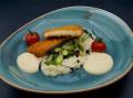 vegetarisches Schnitzel, Spargel, Risotto