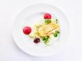 Kabeljaufilet mit Apfel-Gurken-Sauce