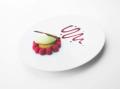 Pistazien-Mousse auf Shortbread
