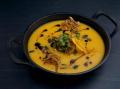 Kürbiscremesuppe mit GARDEN GOURMET Linsenburger