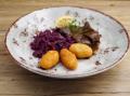 Reh-Cassoulet, Cassis, Rotkohl, Mohn