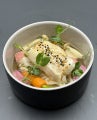 Asiatisches Pot au Feu mit Kabeljau, Ramennudeln und fermentiertem Gemüse