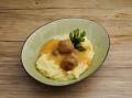 GARDEN GOURMET Hackbällchen mit Rahmsauce und Kartoffelpüree (KITA-Rezept)