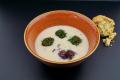 Käsesuppe/Kräuterhackbällchen/Kohlrabiblätterbrötchen