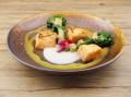 Lachs, Mangosenf, Broccoli, Erdnuss