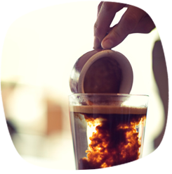Glas Kaffee